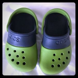 Like New Blue and green Crocs
